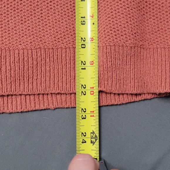 Madewell Textured Knit Cotton Blend Crewneck Pullover Sweater Dusty Pink - Picture 9 of 10